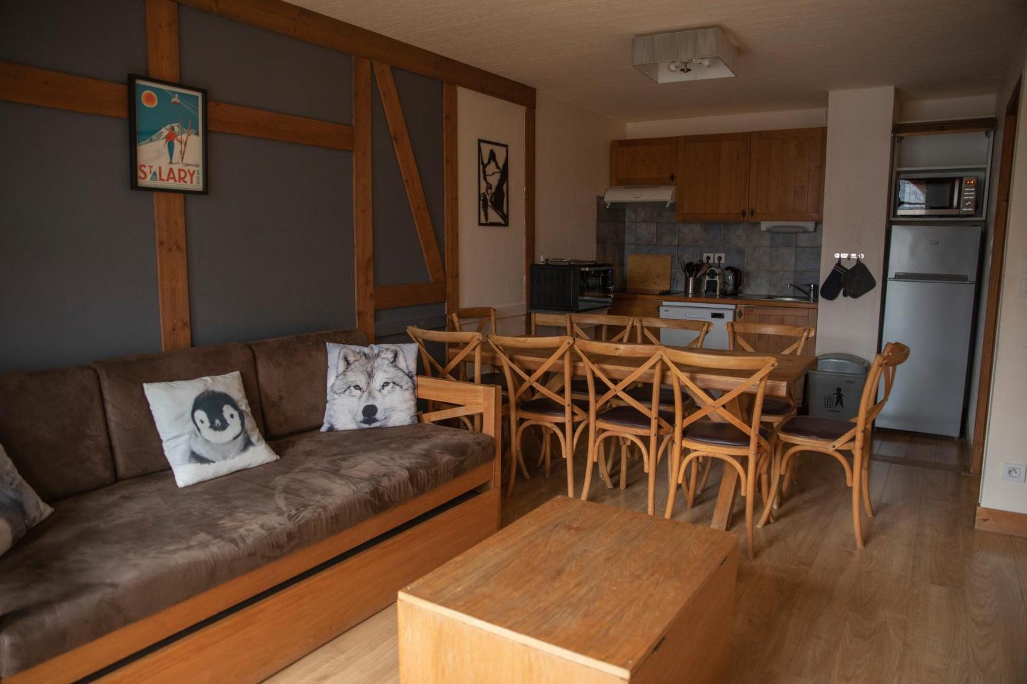Apparts Au Coeur De St-Lary - Piscine Chauffee Et Sauna Saint-Lary-Soulan Kamer foto